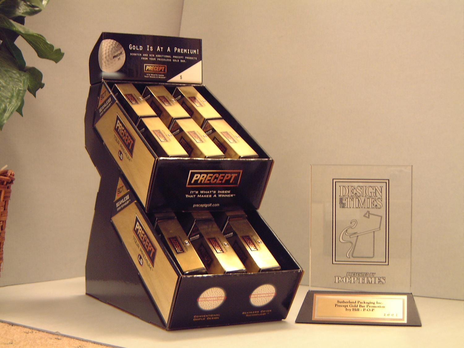 Counter Top Display -Custom Point of Purchase Displays - POP Design of the Times Award Bridgetstone Golf Gold4