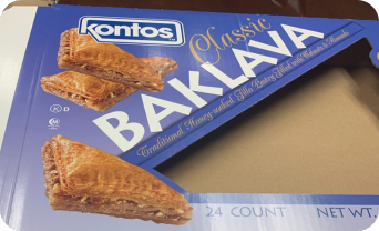 Baklava digital print packaging